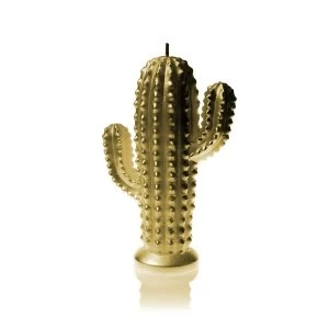 Classic Gold Large Cactus Candle