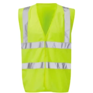 HVW03 IMMORTAL BLACK KNIGHT HI-VIS WAISTCOAT YELLOW (XL)