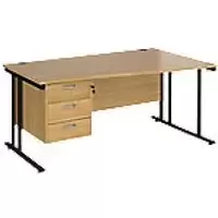 Dams International Wave Desk MC16WRP3KO 1,600 x 725 x 800 - 990 mm