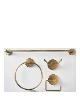 Our House 4 Piece Bathroom Fittings Set - Brass