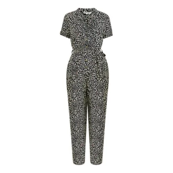 Yumi Navy Animal Print Jumpsuit - Navy