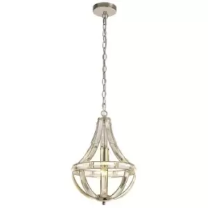 Teardrop Ceiling Pendant, 1 Light E27, Polished Nickel - Luminosa Lighting