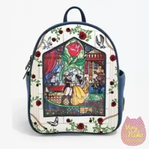 Loungefly Disney Beauty And The Beast Stained Glass Mini Backpack - VeryNeko Exclusive