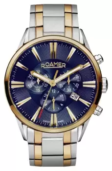 Roamer 508837 47 45 50 Superior Chrono Blue Dial Two- Watch