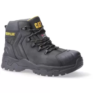 Caterpillar Mens Everett S3 Grain Leather Safety Boots (8 UK) (Black)