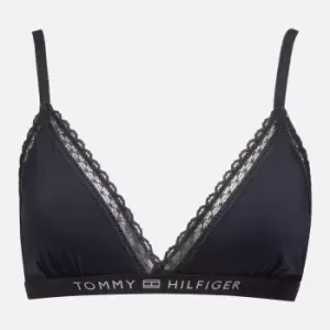 Tommy Hilfiger Lace-Trimmed Triangle Bra - XS