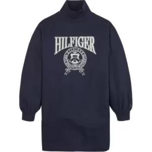 Tommy Hilfiger Hilfiger Varsity Mock Neck Dress - Blue