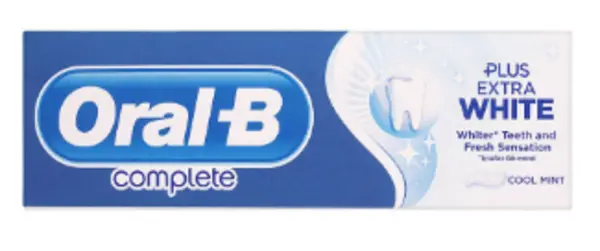 Oral B Complete Extra White Cool Mint Toothpaste 75ml