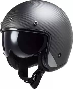 LS2 OF601 Bob Carbon Jet Helmet, Size XL, carbon, Size XL