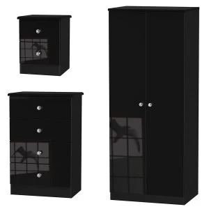 Robert Dyas Tedesca Wardrobe - Chest of Drawers and Bedside Cabinet Set