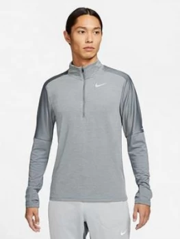 Nike Running Element 1/2 Zip Top, Grey, Size 2XL, Men