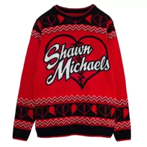 WWE Womens/Ladies Shawn Michaels Knitted Jumper (XS) (Red)