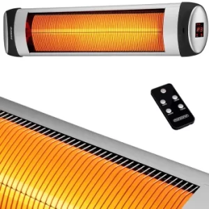 Infrared Radiant Heater MZH2500 2500W 3-step Timer Remote Control Patio Electric Heater Silver