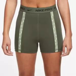 Nike Pro Dri-FIT Womens High-Waisted 3 Shorts - Green