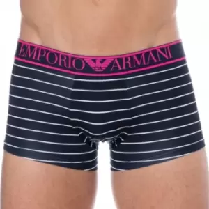 Emporio Armani Microfiber Boxer Briefs - Navy Stripe M