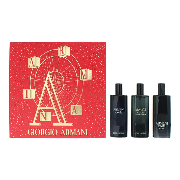 Giorgio Armani Code Pour Homme 3 Piece Eau de Toilette 15ml & Eau de Parfum 15ml Gift Set