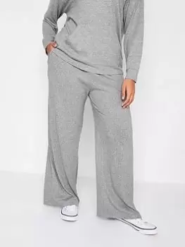 M&Co Charcoal Soft Touch Wide Leg Trouser, Grey, Size 20, Women