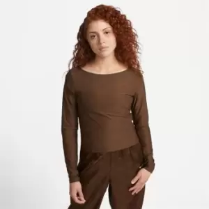 Nike Air Womens Printed Long-Sleeve Top - Brown