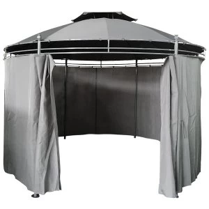 Charles Bentley New Steel Art Model Gazebo with Curtains