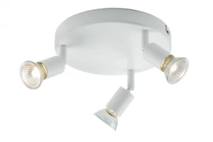 KnightsBridge Ceiling Light GU10 50 Watt 3 Spotlight Bar White LED Compatible