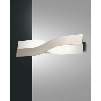 Fabas Luce Lighting - Fabas Luce Riace Integrated LED Wall Light Satin Aluminum Glass