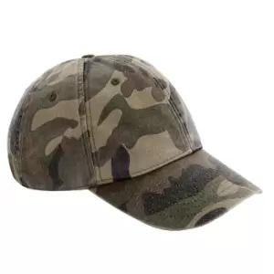 Beechfield Unisex Low Profile Vintage Denim-Look Cap (One Size) (Vintage Jungle Camo)