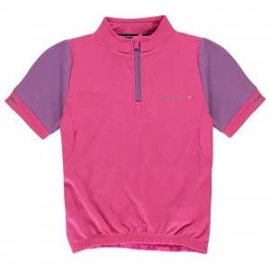 Muddyfox Junior Girls Short Sleeve Cycle Jersey - Magenta/Berry