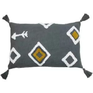 Furn Inka Cushion Cover (One Size) (Charcoal)