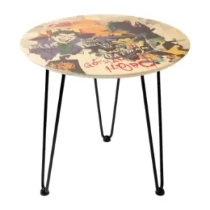 Decorsome x Batman Gotham City Hero Wooden Side Table - Silver