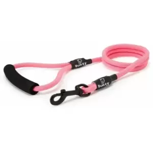 Strong Nylon Rope Dog Puppy Pet Lead Leash with Clip for Collar Harness - Pink - Medium - Bunty