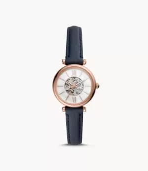 Fossil Women Carlie Automatic Navy Eco Leather Watch