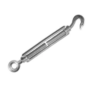 Faithfull Straining Screw 10mm Hook & Eye Galvanised 133mm