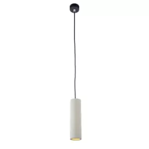 Ceiling Pendant Light Grey Concrete & Matt Black 7W LED GU10 Dimmable