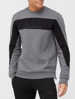 Emporio Armani EA7 Centre Logo Sweatshirt Black Size S Men