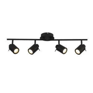 Samson 4 Light IP44 Bathroom Spot SplitBar, Matt Black IP44