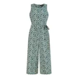 Mela London Green Floral Print Culotte Jumpsuit - Green