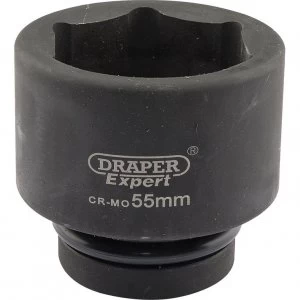 Draper Expert 1" Drive Hexagon Impact Socket Metric 1" 55mm