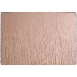 Premier Housewares - Placemats And Coaster Rectangle Champagne Sets 4 Leather Table Mats And Coasters Set Contemporary Wooden Coasters Durable