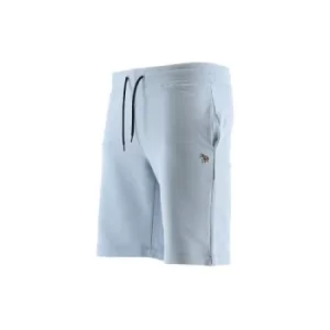 Paul Smith Light Blue Cotton Jersey Zebra Logo Shorts