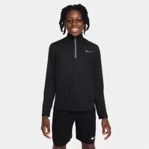 Nike Dri-FIT Poly+ Big Kids (Boys') 1/4-Zip Training Top - Black