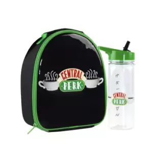 Friends Central Perk Lunch Bag and Bottle Set (One Size) (Black/Green)