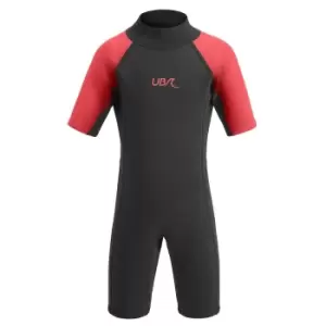 Ub Kids Sharptooth Shorty Wetsuit (7-8 Years, Black/Red)