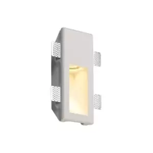 Small Recessed Wall Lamp, 1 x GU10, White Paintable Gypsum, Cut Out: L: 253mmxW: 103mm - Luminosa Lighting