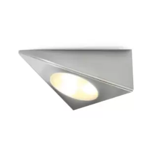 4 Lite 4L1/1210/3 Silver Triangle Warm White LED Cabinet Light - 408467