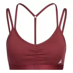 adidas Yoga Essentials Light-Support Bra Womens - Red