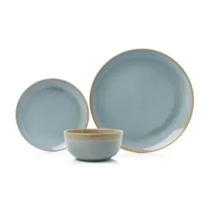 Sabichi 12 Piece Reactive Stoneware Dinner Set - Grey