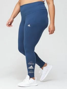 adidas Plus Stacked Tight - Navy, Size 4X, Women