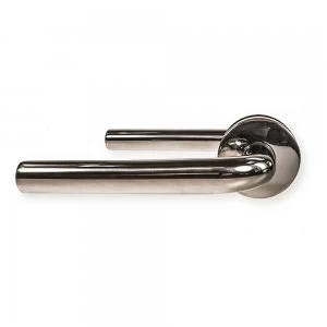 LocksOnline Radium Stainless Steel Door Lever on Rose