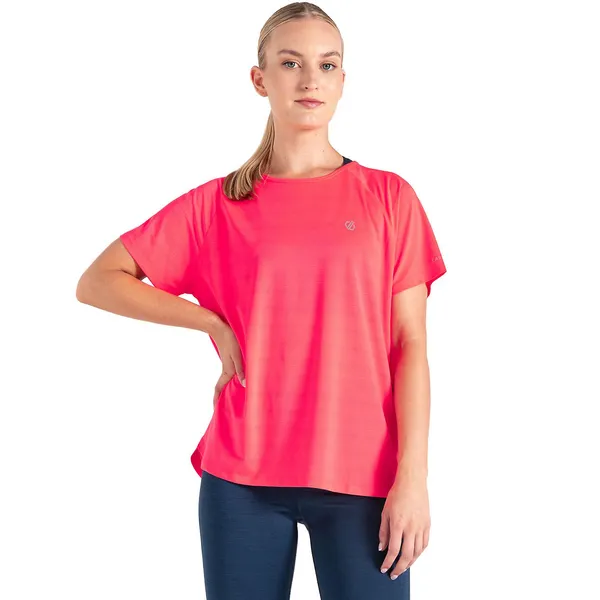 Dare 2B Womens Gravitate Short Sleeve Workout T Shirt 10 - Bust 34' (86cm) Neon Pink DWT746-83A-10