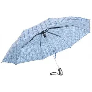 Trespass Maggiemay Automatic Umbrella (One Size) (Blue Chevron Print)